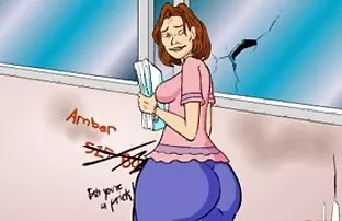 XXX బాయ్ ఒక కఠినమైన redheaded బ్యూటీ